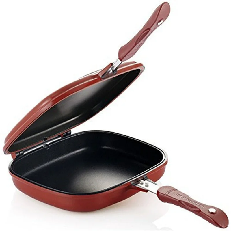 

Skillet Grill Pan 32cm Frying Pan Double-sided Pan Baking Tray Non-stick Skillet Wok Pan Home Garden Pancake Pan for The Kitchen