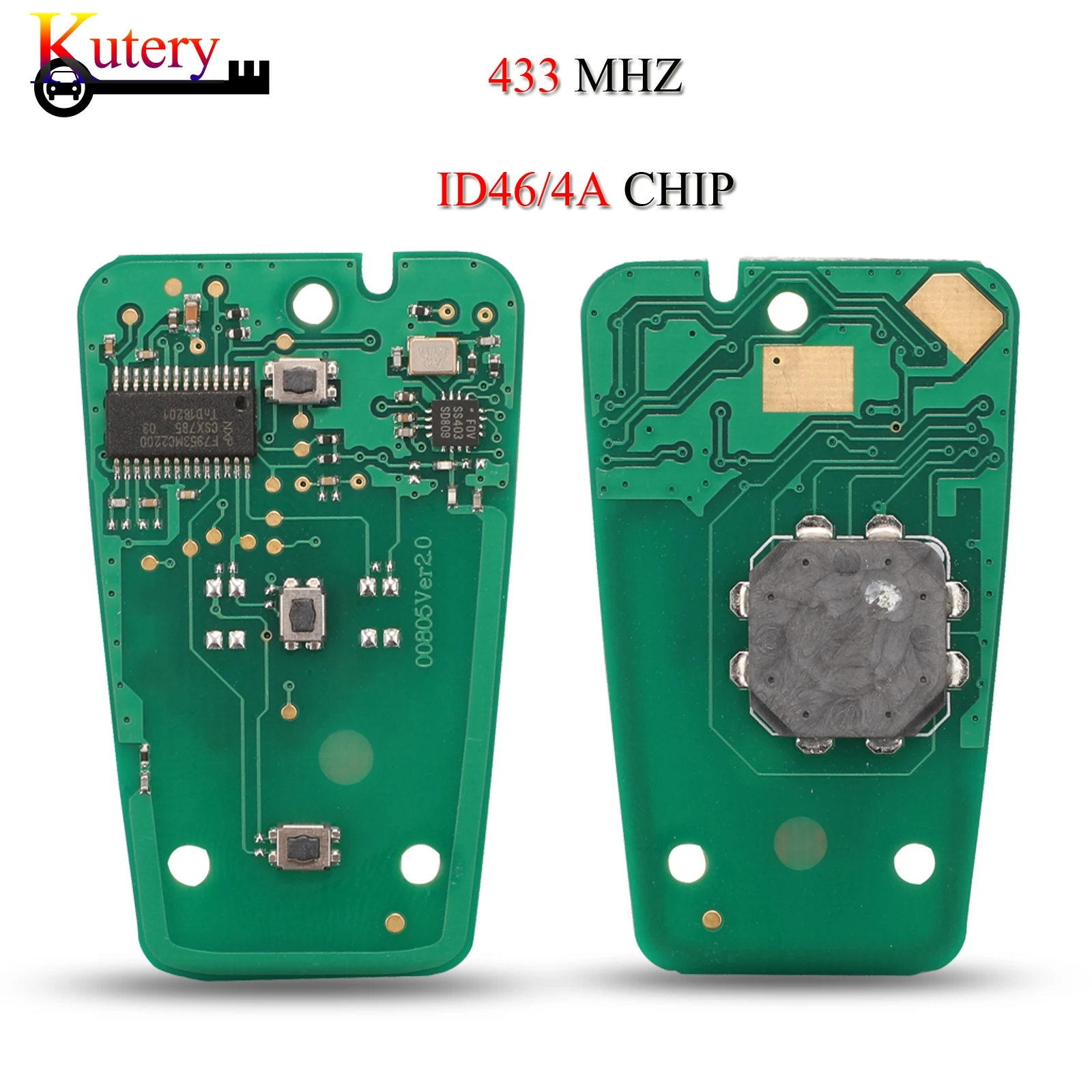 

Пульт дистанционного управления для автомобильного ключа jingyuqin 5 шт./лот бесключевая монтажная плата для Peugeot 208 308 3008 508 5008 для Citroen 433 МГц FSK 4A/...