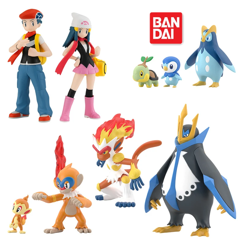 

Bandai Original 1:20 Pokmon Scale World Sinnoh Region1 Kouki Hikari Cute Kawaii Friend Battle Set Ornament Collection Gift