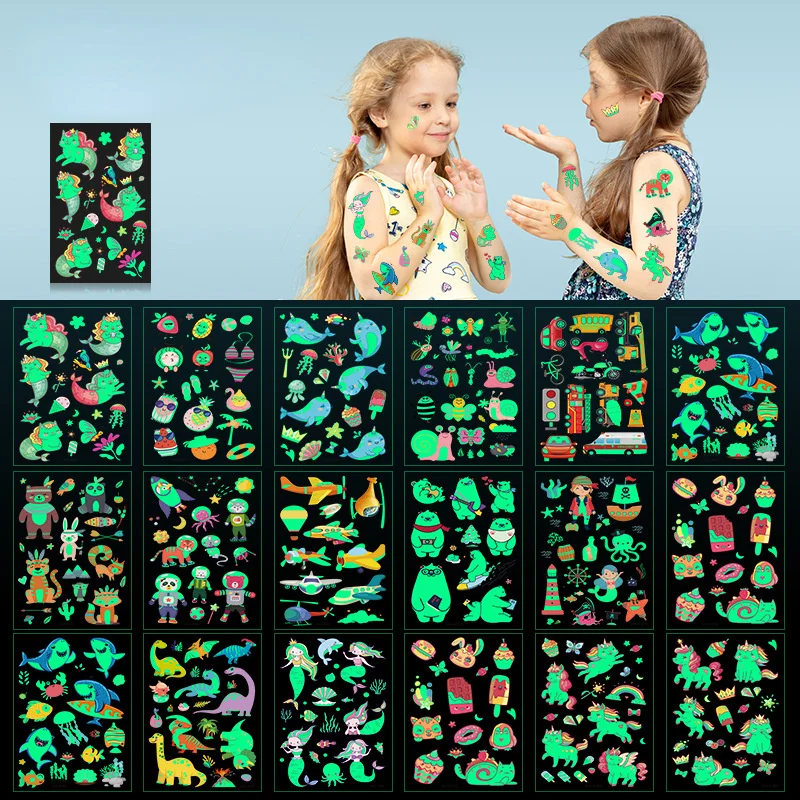 Тату-наклейки светящиеся Детские водостойкие
