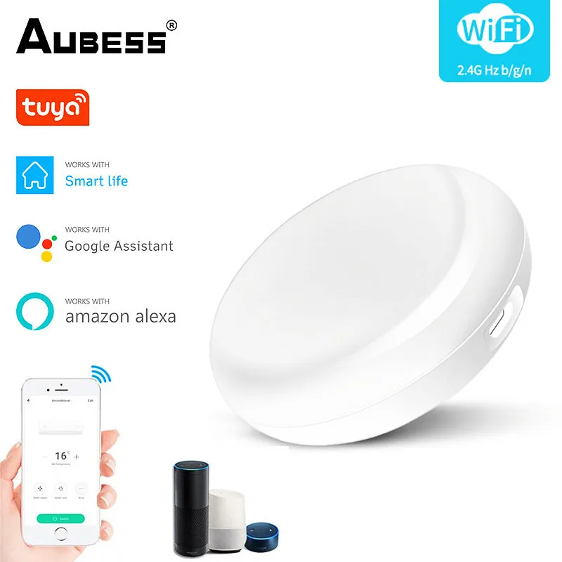 

Умный пульт дистанционного управления Tuya, Wi-Fi ИК пульт дистанционного управления, универсальный инфракрасный кондиционер для телевизора, умного дома, для Alexa Google Home