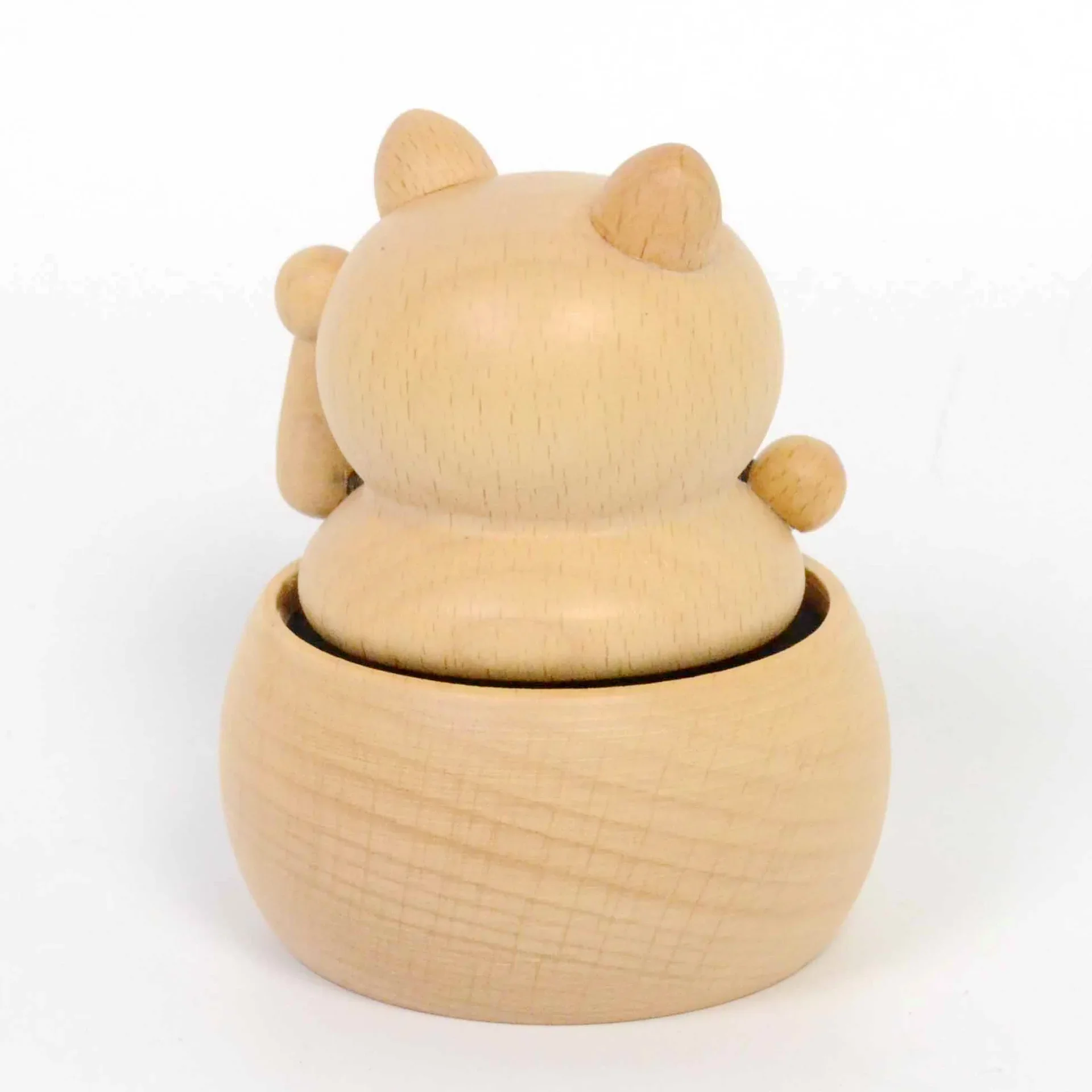 Деревянная музыкальная шкатулка с заводным механизмом руководство Lucky Cat ручной