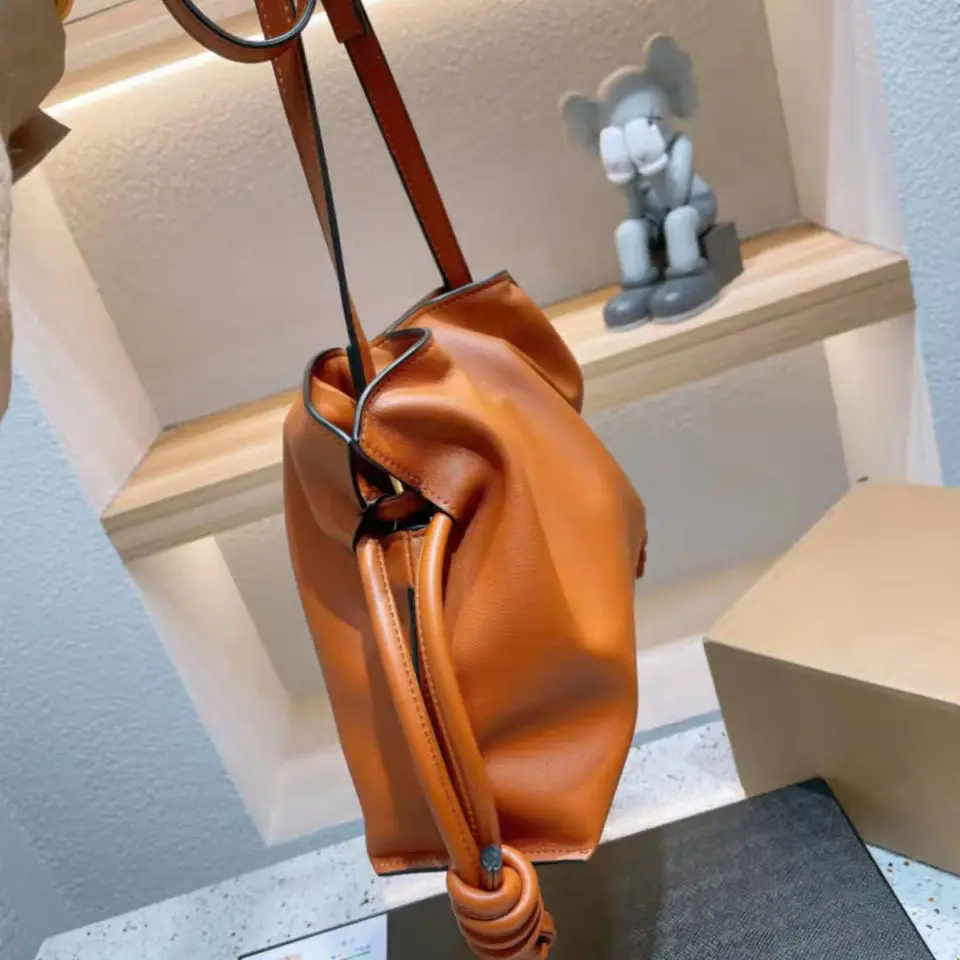 Luxury Brand Designer Shoulder Bags Genuine Leather Drawstring Lucky bags Handbags for Women Wrinkle bag Bucket  bag for women