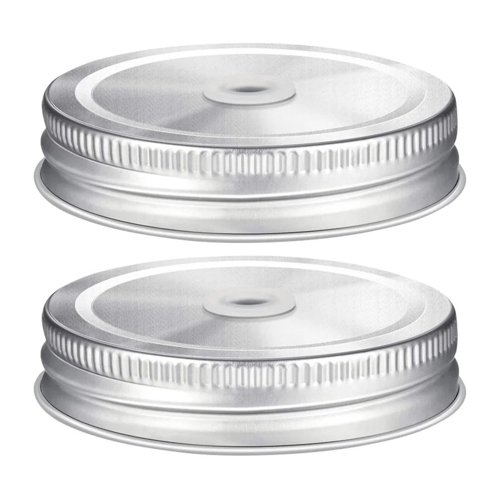 

Jar Mason Lids Plastic Lid Regular Mouth Pour Spout Jars Reusable Straw