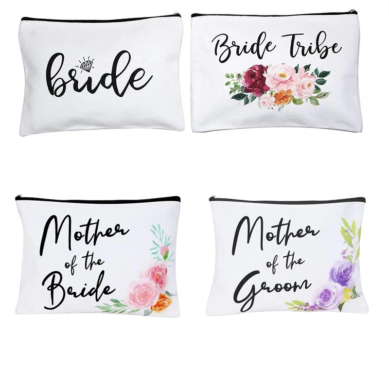 

Bride tribe mother of the groom bride Makeup Bag Bachelorette Party wedding engagement Bridal Shower Bridesmaid Proposal Gift