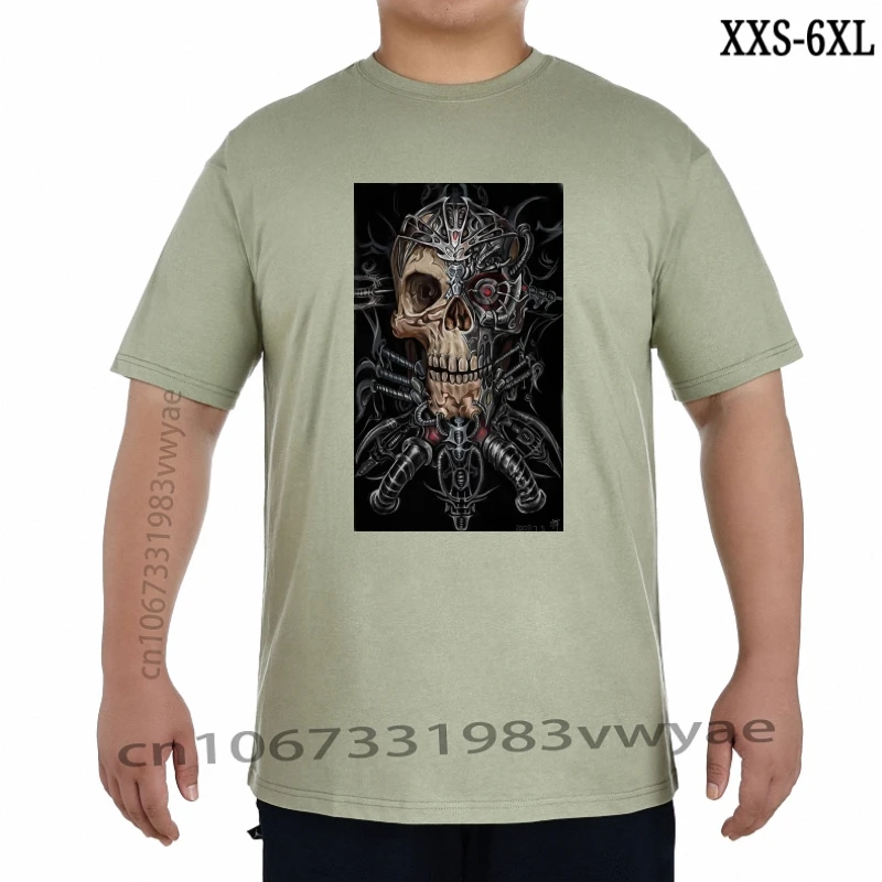 

Мужская футболка Velocitee с изображением сглаза, черепа киборга, терминатора, хлопковая футболка, стильная, под заказ