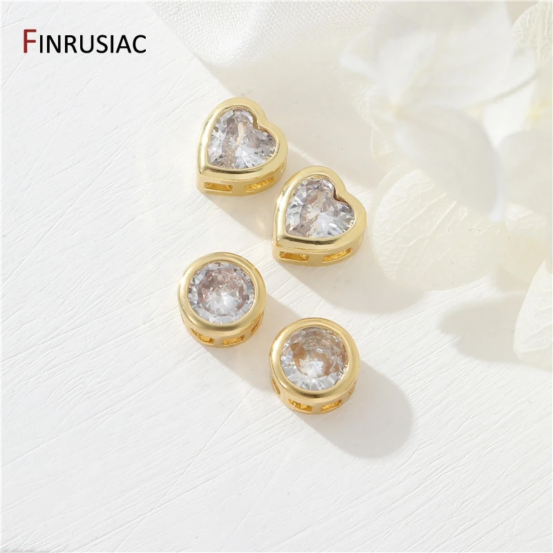 Циркониевые бусины-разделители для браслетов