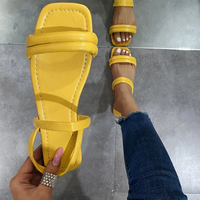 

2022 Beach Ladies Shoes For Retro Casual Women Flat Sandals Mid-heel Shoe Roman Gladiator Flower Shoes Flip-flops Sandals 36-43