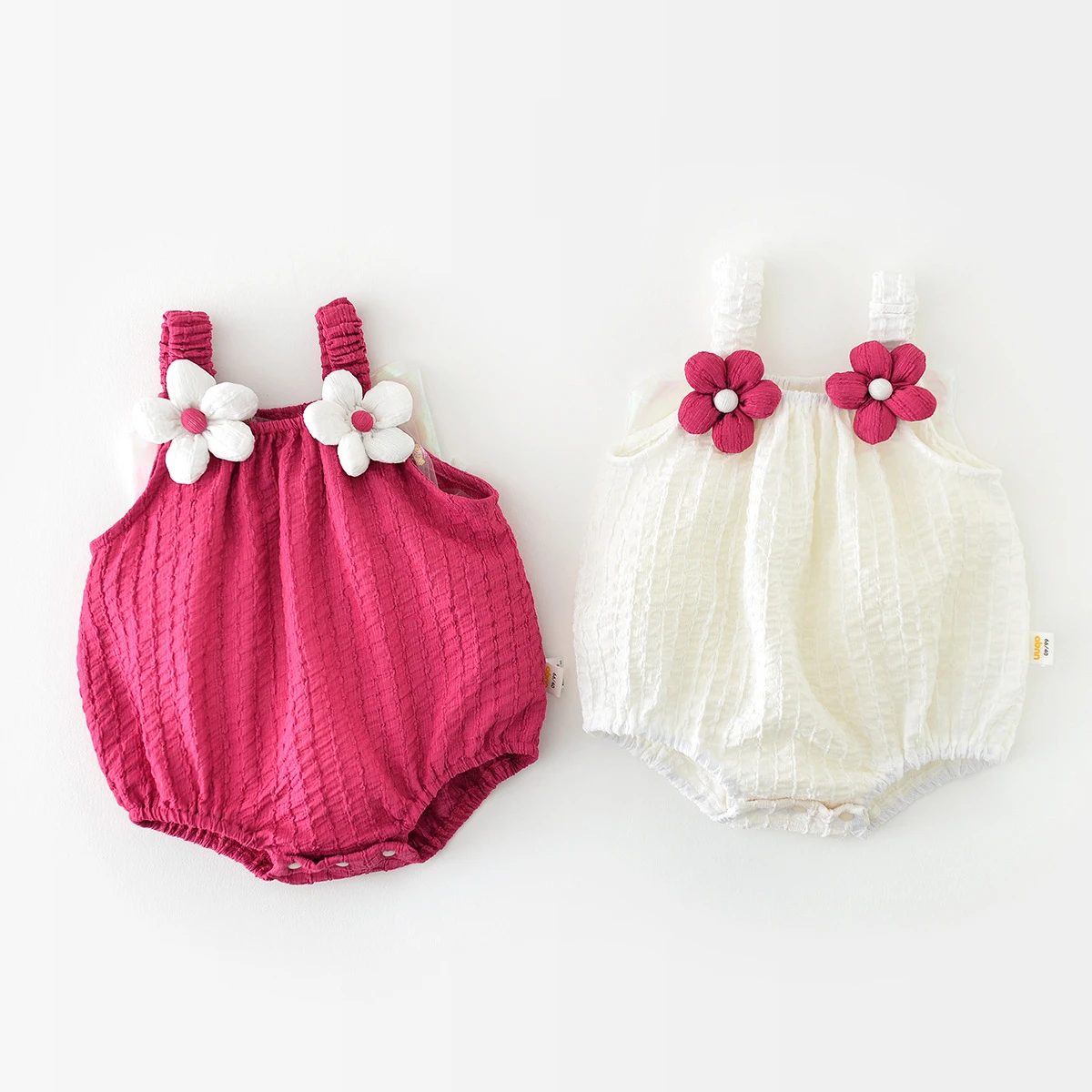 

2023 Summer Baby Girls Bodysuit Sweet Toddler Girl Flower Sleeveless Jumpsuit Newborn Infant Thin Cotton Sling One Piece Clothes