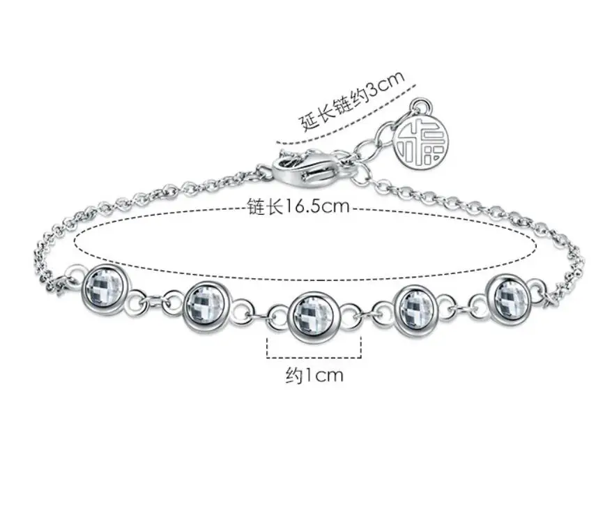 Браслет для тенниса D VVS с муассанитом 4 мм 925 карата