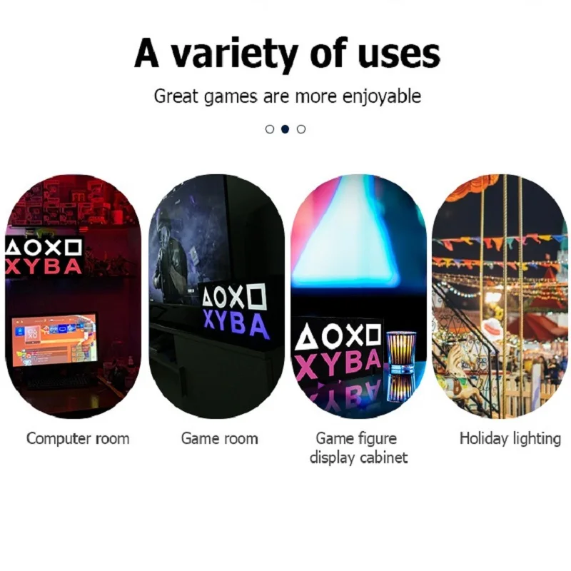 Для PS5 PS4 Xbox X знак Голосовое управление икона игры свет акриловая атмосфера