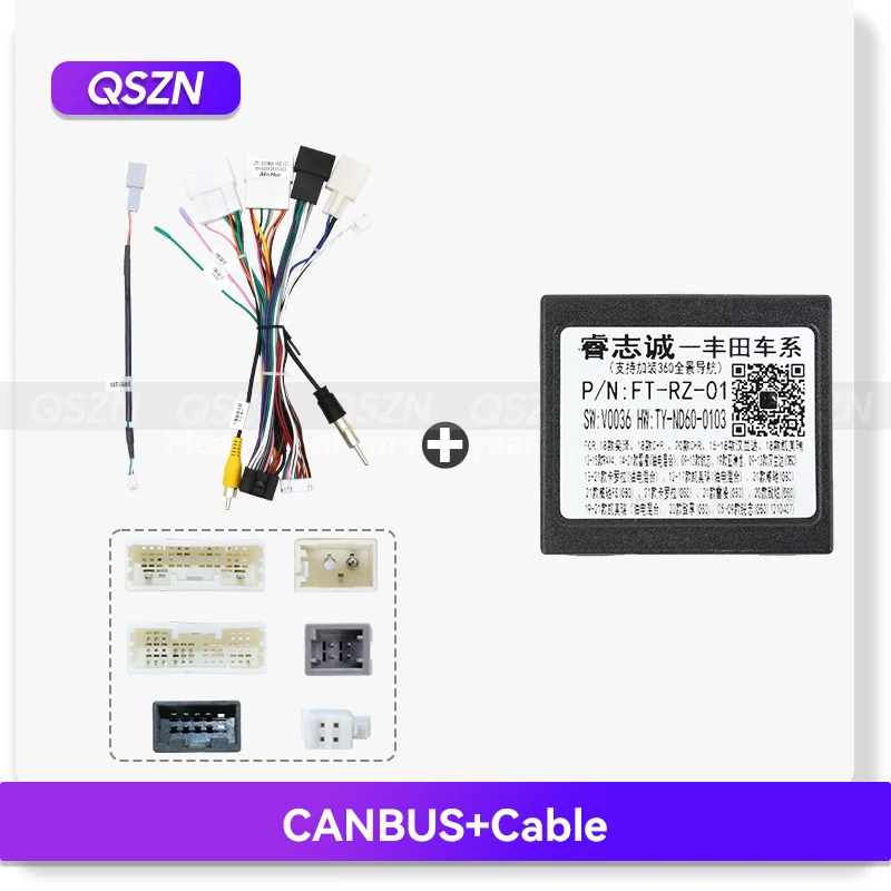 

QSZN автомобильный радиоприемник Canbus для TOYOTA CAMRY COROLLA Altis Auris думатор 260 жгут проводов кабель питания декодер адаптер
