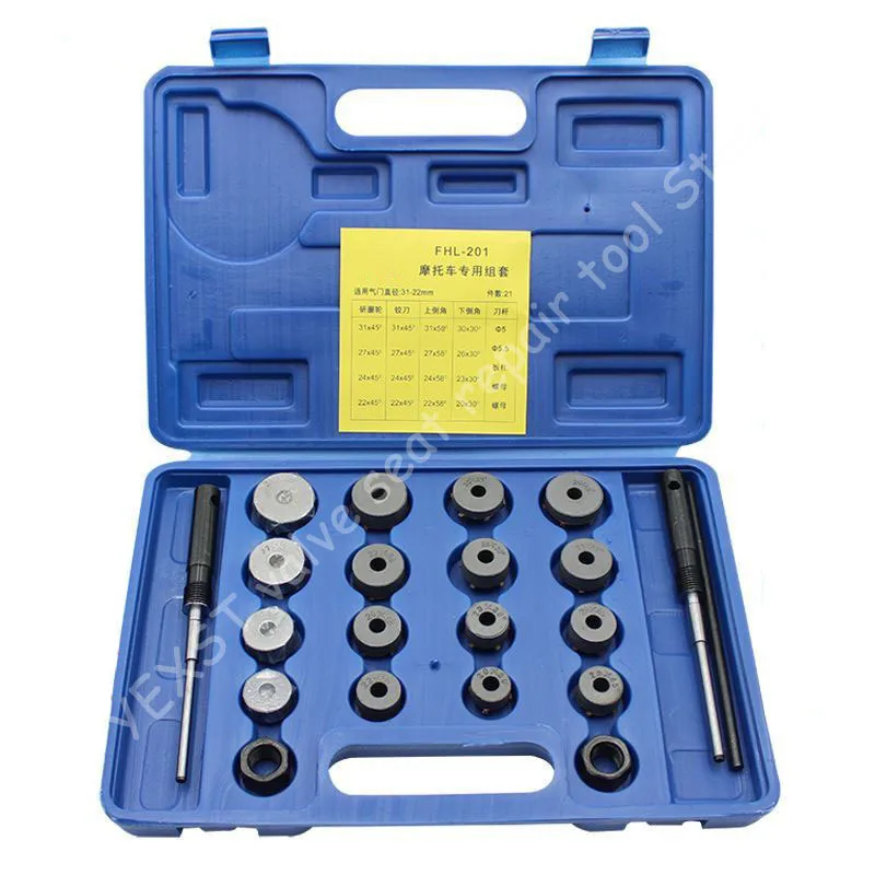 Развертка седла клапана, набор фрез для седла клапана мотоцикла, инструмент для ремонта автомобилей, комбинация золотых шлифовальных колец седла клапана