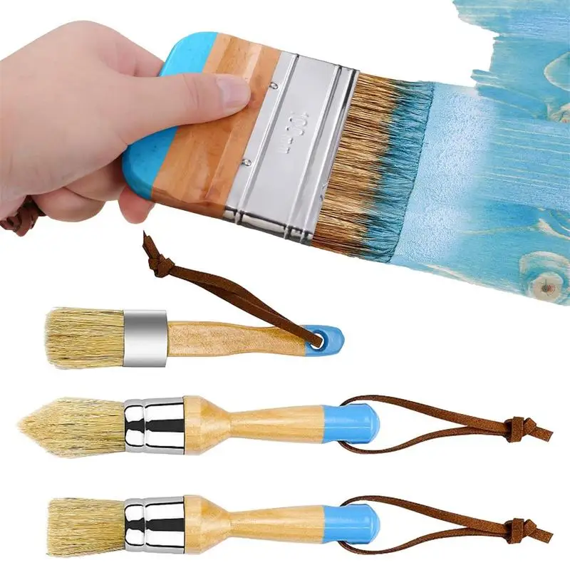 

Wax Brush For Chalk Paint 4pcs Small Chalk Paint Brushes For Furniture Furniture Crayon Brush For Wooden Metal Ceramics And