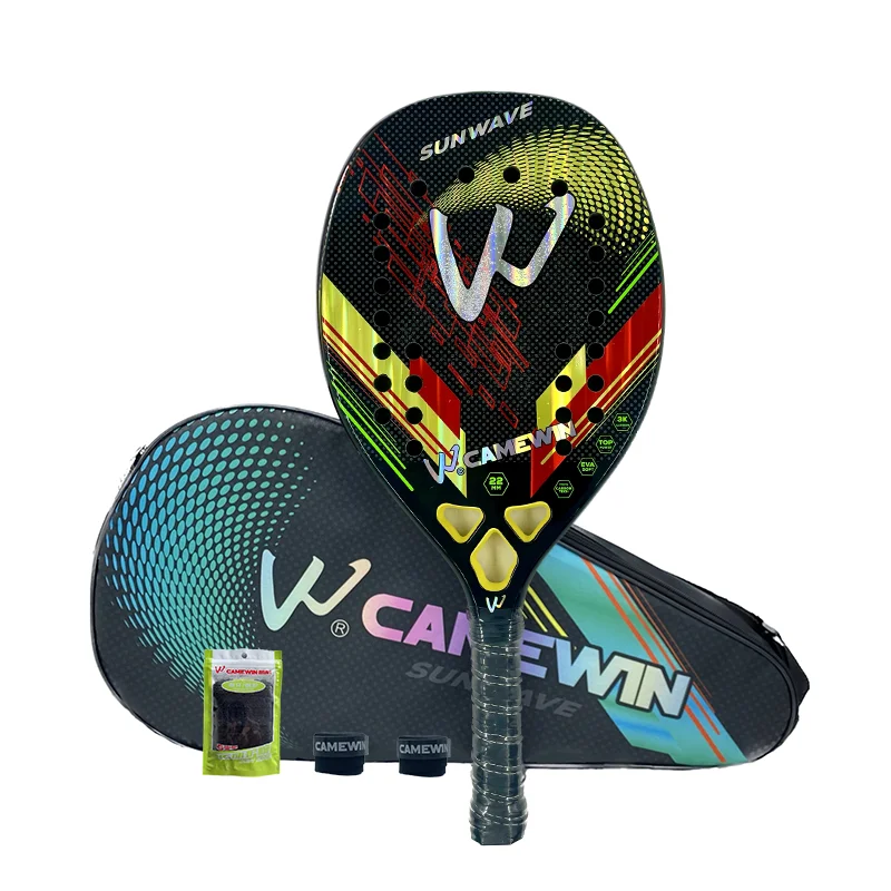 Ракетка Для Пляжного Тенниса Camewin 3K Унисекс Из Углеродного Волокна С Грубой