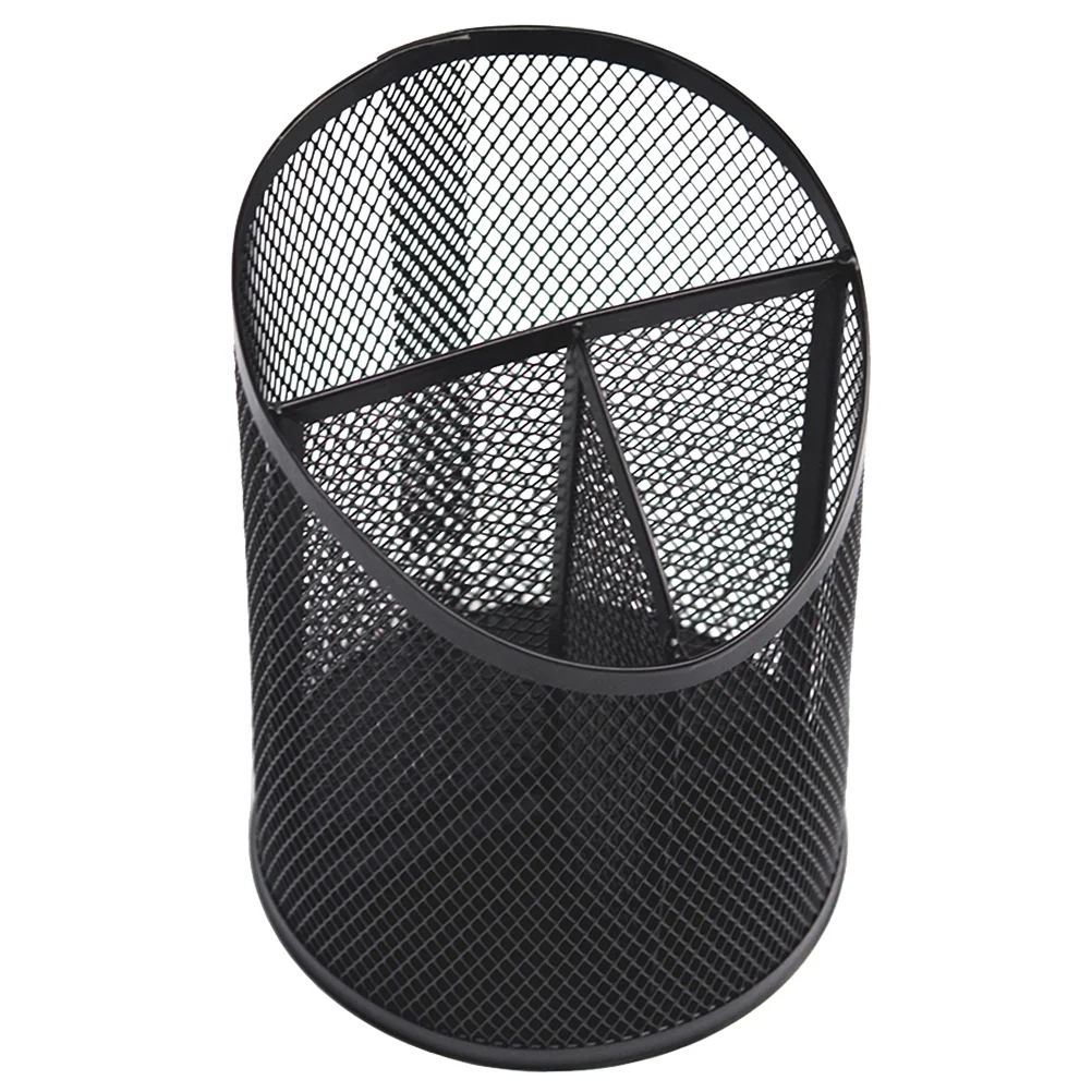 

Black Creative Cups Bevel Pen Container Metal Holder Desktop Storage Container Decoration Desk Organizer