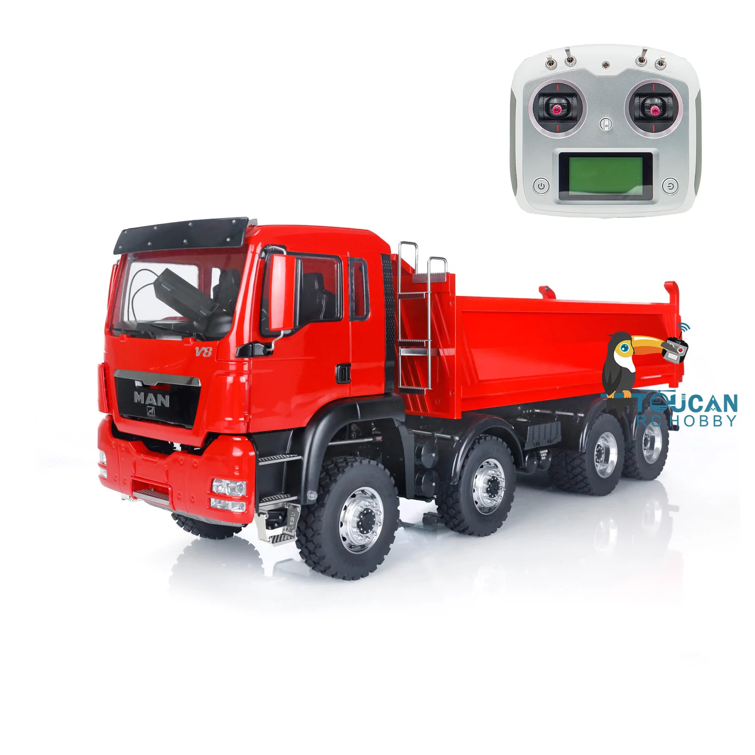 

Модель LESU MAN 8*8 1/14 масштаб гидравлический подъемник RC самосвал ESC сервопривод светильник THZH0350-SMT5