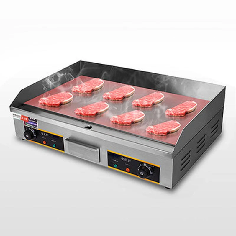 

4400W Commercial Electric Grill 220V Steak Chicken Chop Teppanyaki Countertop Griddle Grill Smokeless Restaurant BBQ Griddle