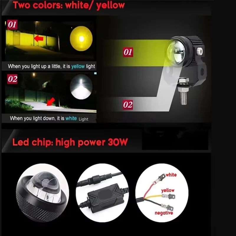 Мотоциклетные светодиодные фары автомобильные лампы автопрожекторы линзы