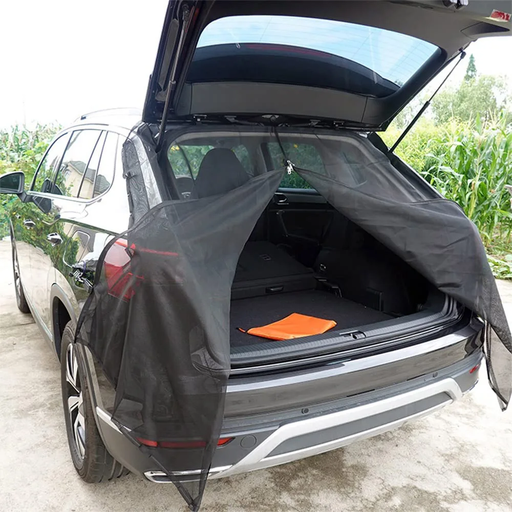 

Net for Car Tailgate Rear Windshield Sunshade Driving Equipment Trunk Ventilation Magnetic Suction Anti Mosquitoes Window Screen