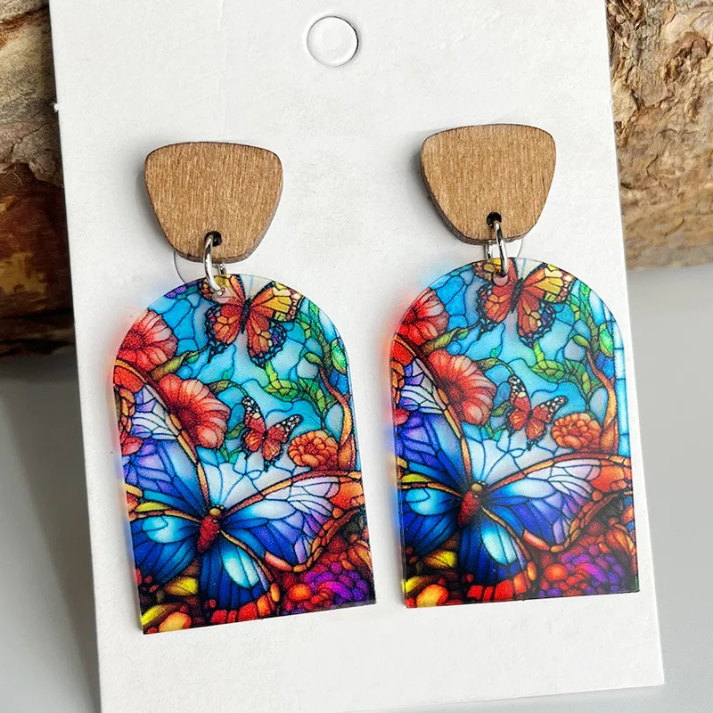 Новые богемные полупрозрачные стеклянные текстурные красочные цветочные