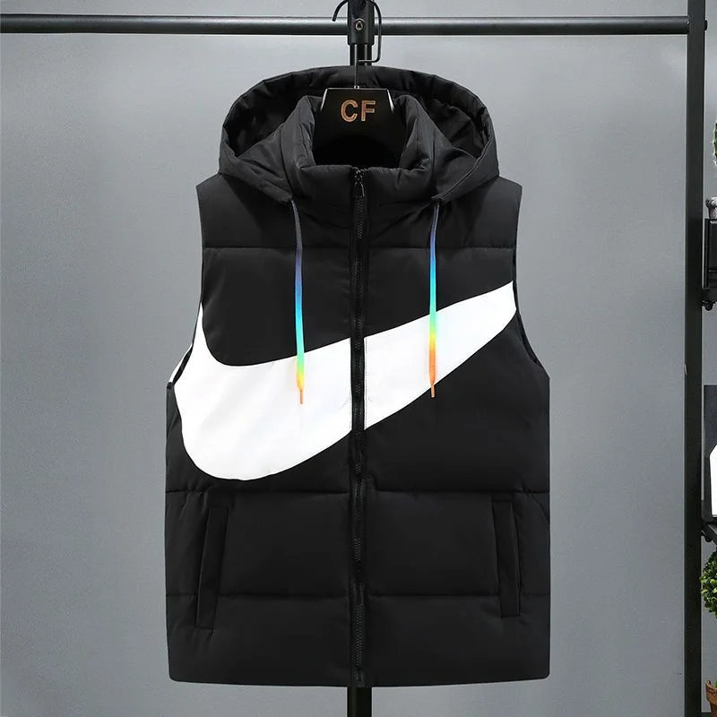 New Men's Down Cotton Vest Autumn and Winter Fashion Men and Women Wear Jacket Vests in Autumn and Winter
