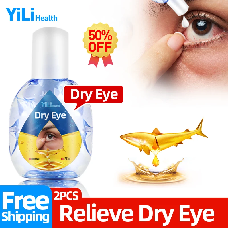 

Dry Eyes Treatment Cod Liver Oil Eye Drops Apply To Itchy Eyes Eyestrain Relieve Fatigue 12ml