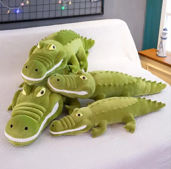 

big crocodile plush toy Animal Real Life Alligator Plush Toy Simulation Crocodile Dolls Kawaii Ceative Pillow for Children Xmas