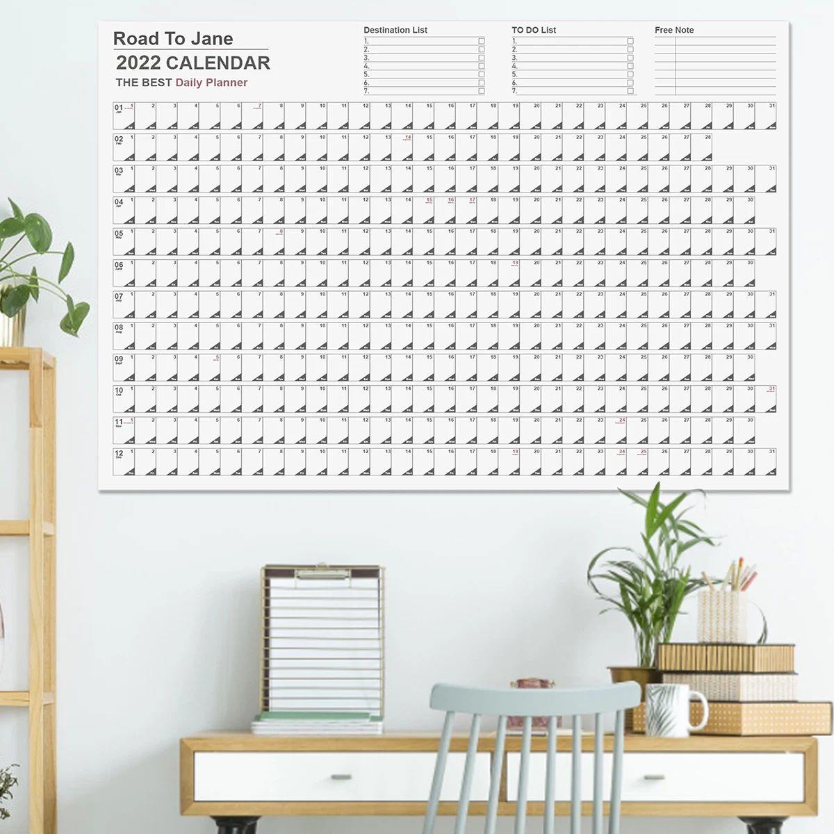 Календарь Настенный с наклейкой 2022 год 12 месяцев |