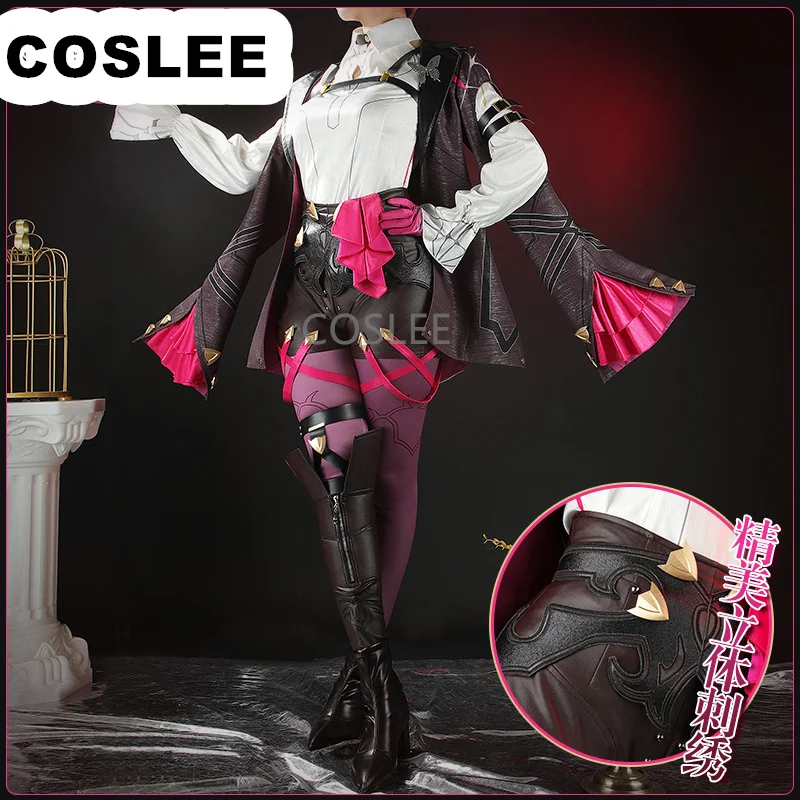 

COSLEE [Customized] Kafka Cosplay Honkai: Star Rail Costume Uniform Dress Game Suit Halloween Party Outfit Set S-XXL NEW 2023
