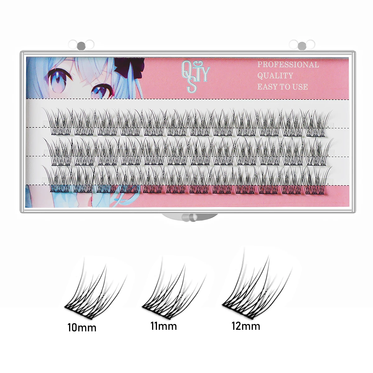 Рыбий хвост кластер ресниц натуральное наращивание 1 коробка/36 пучков 3D