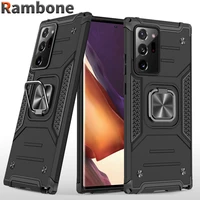 for samsung galaxy note 20 ultra 5g 10 plus lite 9 8 luxury shockproof armor magnetic metal ring phone case screen camera cover