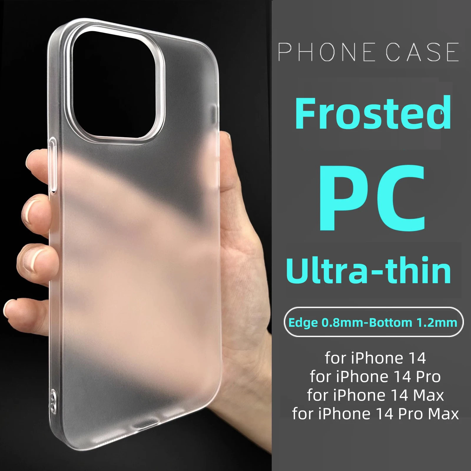 

Ultra-thin Frosted Translucent Phone Case for Iphone 14Pro max 13pro 12Pro Anti-Fingerprint and Anti-Scratch Protects the Tens