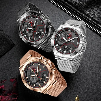 LIGE Men Watch Fashion Chronograph Date Quartz Watches Mens Casual Waterproof Sports Wristwatch Watch for Men Relogio Masculino Other Image