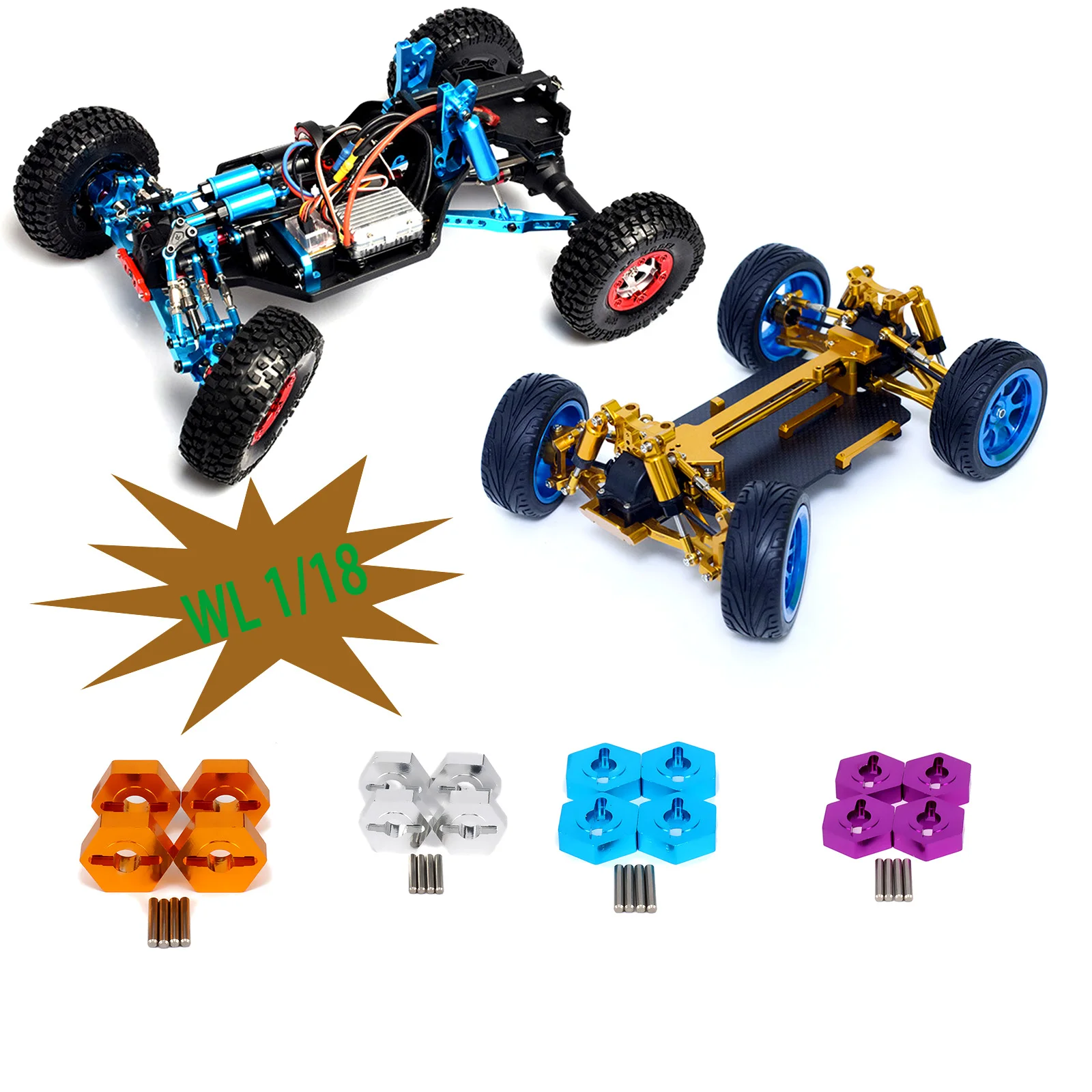 

Совместим с Wltoys A949 A959 A969 A979 K929 фотосессия 1/18 RC 12 мм Шестигранная гайка адаптер 4 шт.
