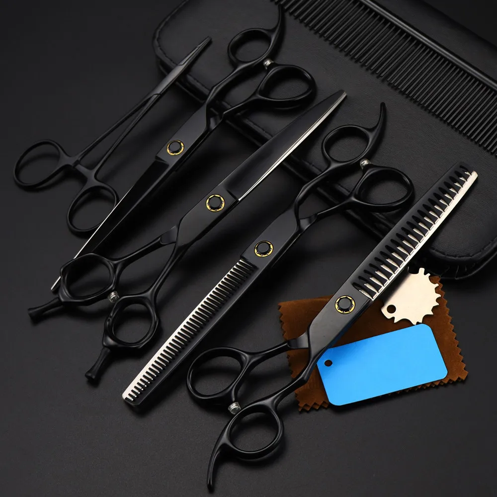 Professional JP 440c 7 '' Bearing 6 kit Pet dog grooming hair scissors Cutting Barber tools Thinning shears Hairdresser Scissors
