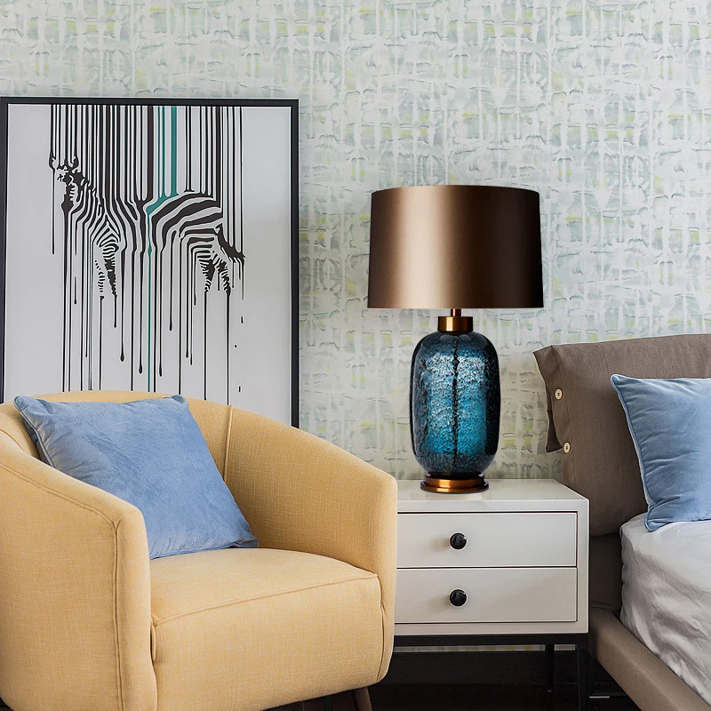 Современная глазурованная настольная лампа DLMH в скандинавском стиле модная