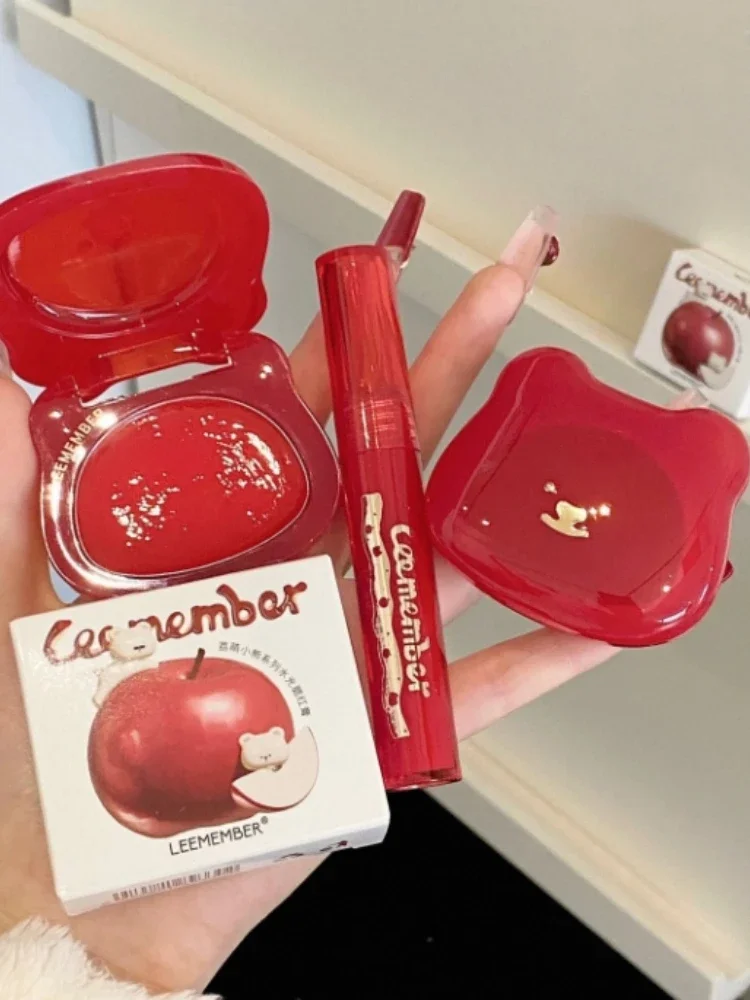 LEEMEMBER Рождественское красное яблоко свет мерцающие румяна крем многоразовые