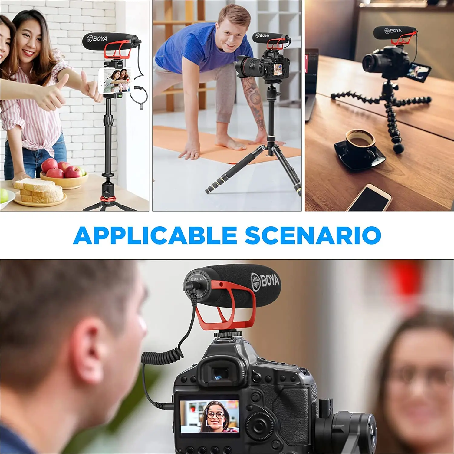 Микрофон для iPhone Android ПК смартфонов DSLR-камер