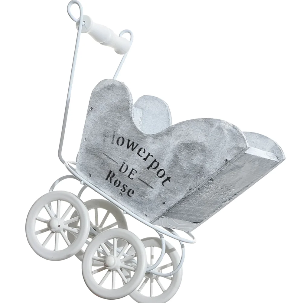 

Room Office Rustic Wedding Party Creative Flower Holder Flower Holder Shopping Cart Crafts Small Flower Stand