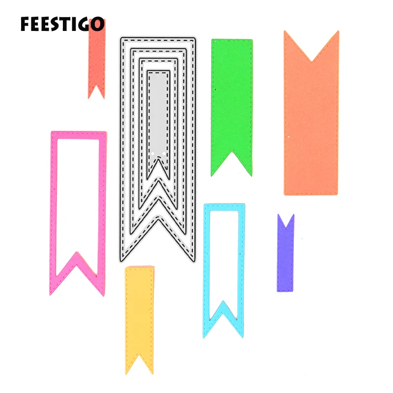 Металлическая Закладка режущие штампы для diy скрапбукинга Этикетки Высечки