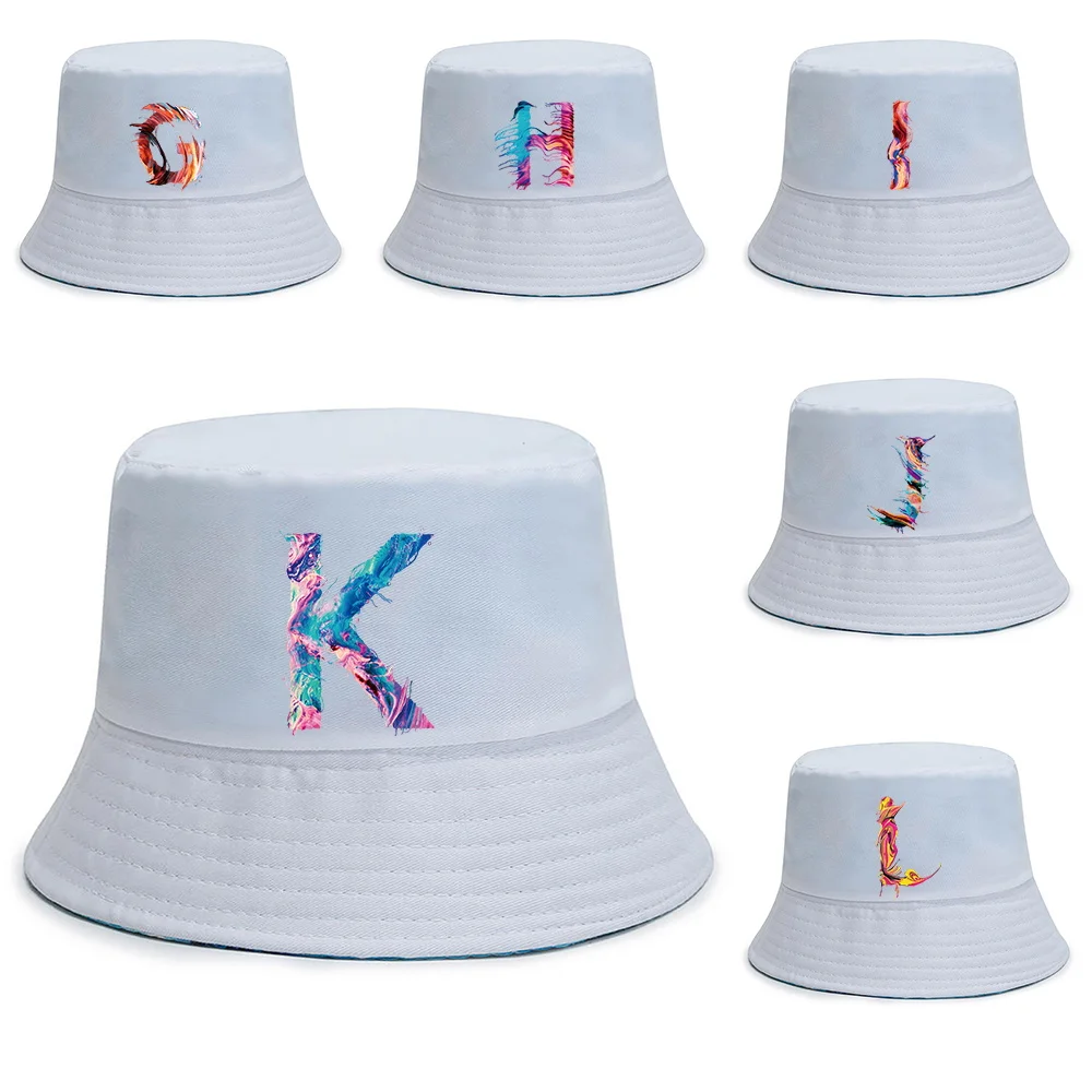 

Bucket Hat Women/men Panama Hat Paint Letter Cotton Casual Fisherman's Hats Outdoor Sunscreen Fishing Hip Hop New Beach Sun Caps