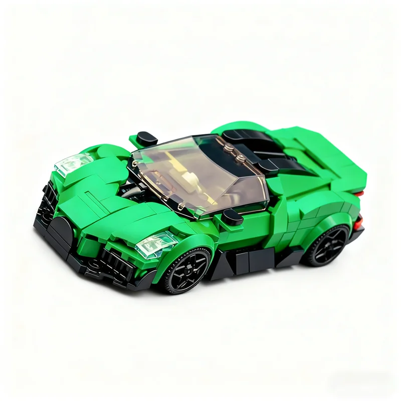 Фото 375 шт. MOC Bugatti Brouillard City Champions супер модель автомобиля строительные блоки архитектура Рождественский подарок креативные игрушки образование №4
