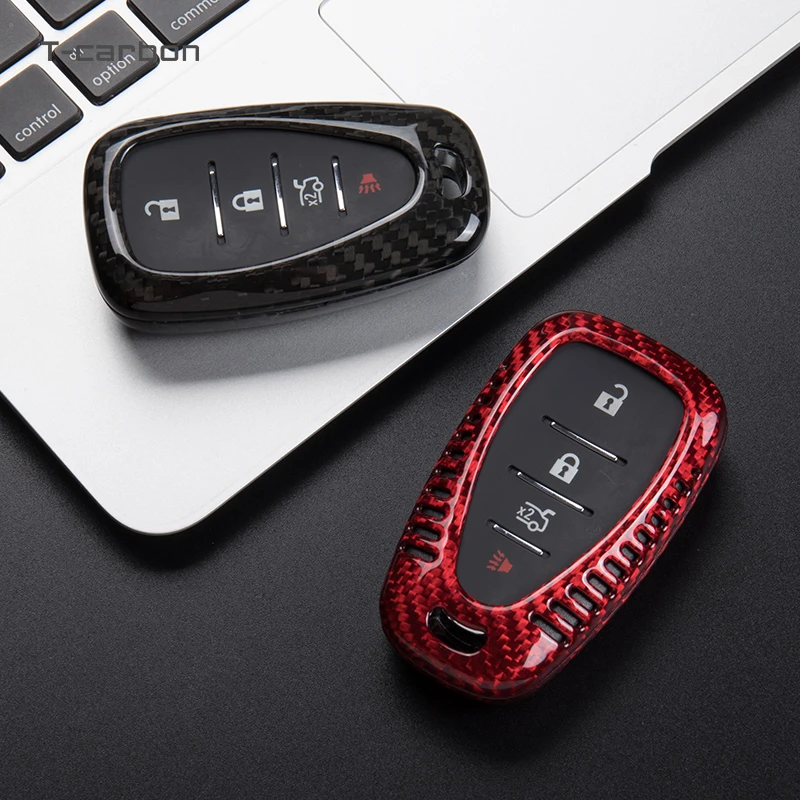 

Carbon Fiber Car Key Case Protection Cover For Chevrolet New Malibu XL Equinox Car Holder Shell Car-Styling Auto Accessories