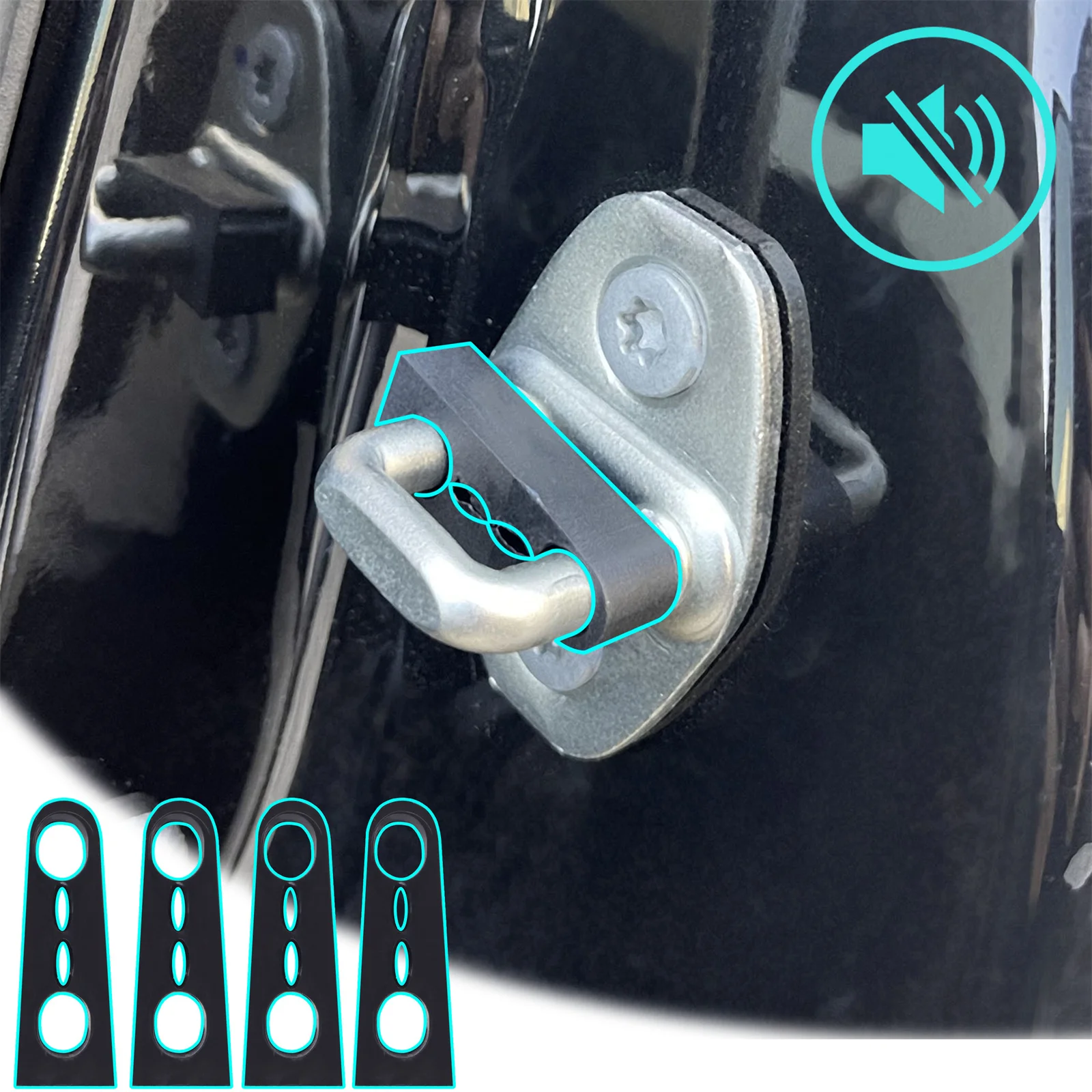 

Звуковой демпфер, буфер дверного замка для Nissan Pathfinder Altima Sentra X-Trail Frontier Juke 2021 2022, звукоизоляционный глухой глушитель