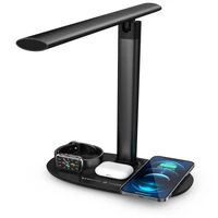 three in one wireless charger desk lamp mobile phone headset watch wireless charging creative bedside led nightlight