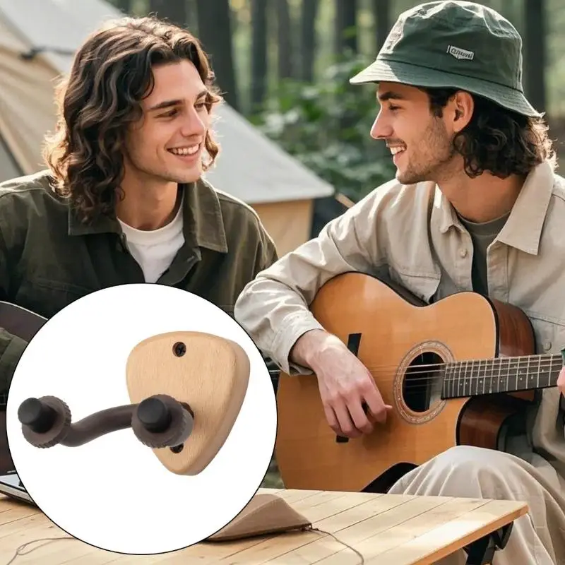 Гитарная стена вешалки для деревянной базовой стенд U-образной гитарный крючок