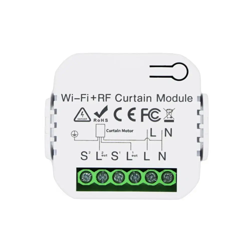 Модуль для занавесок Tuya Smart Life Wi-Fi RF433 выключатель штор роликового затвора