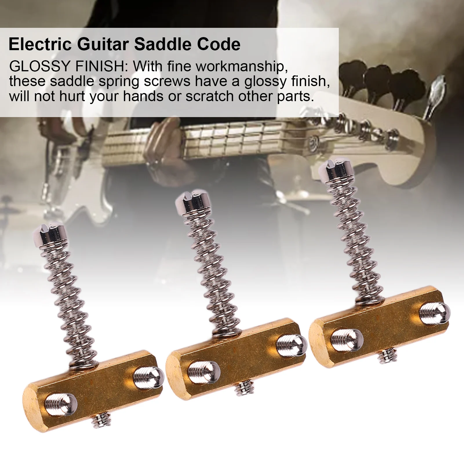 3PCS Saddle Spring Screws String Bridge Code Replacement Electric Guitar Accessories Slot Type