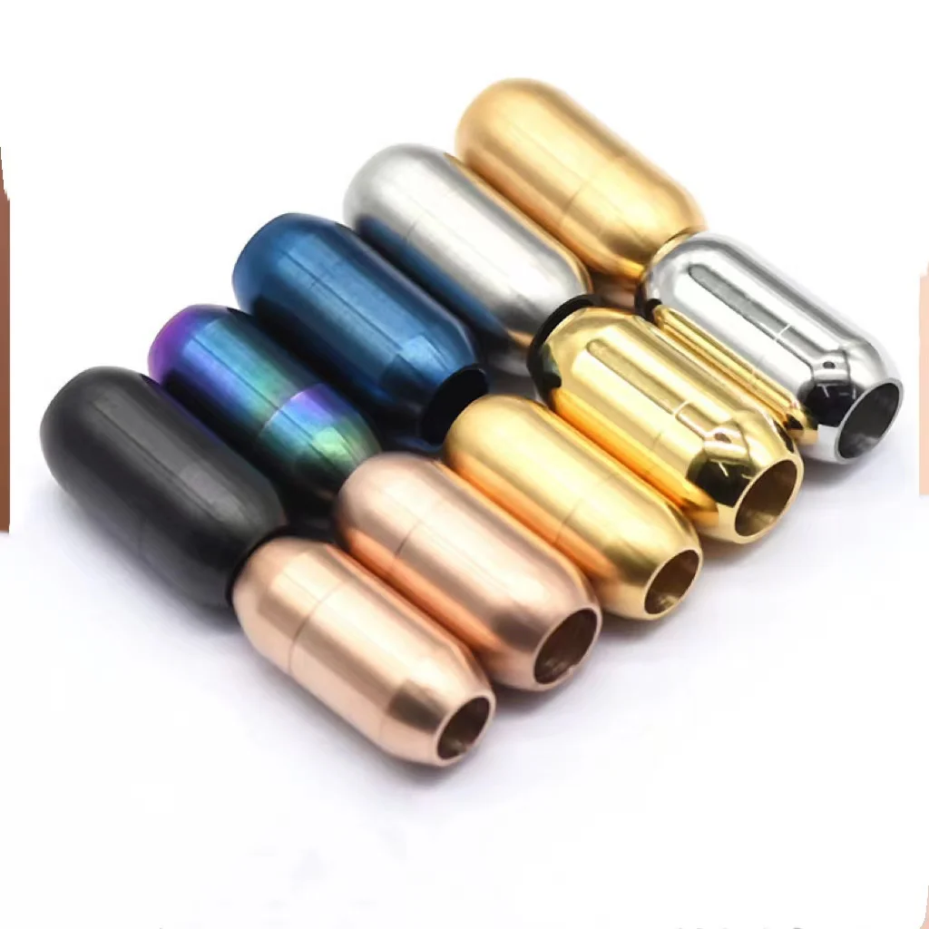 

10pcs Black Stainless Steel Magnetic Clasps Charms Connector Buckle For DIY Leather Bracelets Rope Jewelry Making Accessories